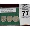 Image 1 : 3-Pack of Silver Hand Picked Mercury Dimes
