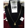 Image 1 : Gold Necklace w/Gold Cluster & Diamond