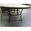 Image 2 : Metal/Rock Tile Top Round Coffee Table