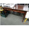 Image 1 : Mahogany Style Secretarial Desk - Chipped Edge