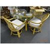 Image 1 : Glasstop Wicker Table & 4 Chairs