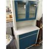 Grey & Blue Metal Hutch