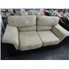 Brown/Tan Microfiber Sofa