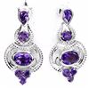 Image 1 : Natural Purple Amethyst Earrings