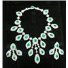 Image 2 : Diamond 32 ct & Natural Emerald 70 ct Gold Necklace EGL