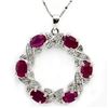 Image 1 : Genuine Ruby & Diamond 4.34 Carats Pendant