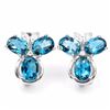 Image 1 : Natural London Blue Topaz Earrings