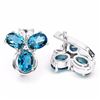 Image 2 : Natural London Blue Topaz Earrings