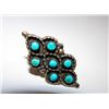 Image 2 : Vintage Old Pawn Native American ZUNI Sterling Silver Cerillos Mine Turquoise Statement Ring Size 5 