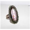 Image 1 : Pre Eagle Vintage Taxco Mexican Sterling Silver 925 Pink Mother Of Pearl Statement Ring Size 6
