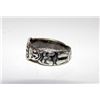 Image 2 : Sterling Silver 925 Tribal South American Small Finger Pinky Band Ring Size 4