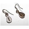 Image 2 : Vintage Native American Zuni Lapis Opal Inlay Dangle Pierced Earrings