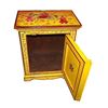 Image 2 : Vintage Indian Hand Painted Solid Wood Cabinet End Table Stand Storage Folk Art Mango Wood