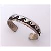 Image 2 : Vintage HOPI Sterling Silver Cuff Bracelet Tribal Waves Design by Highly Collectible Native American