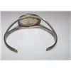 Image 2 : Old Pawn Native American Navajo Sterling Silver Onyx Black Jet Cuff Bracelet