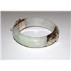 Image 2 : Vintage Green Lavander Hues Jade Sterling Bangle Bracelet
