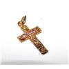 Image 1 : 10K Yellow  Rose Gold Black Hills Gold Cross