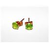 Image 1 : 14K Gold Peridot Smalle Post Earrings