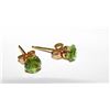 Image 2 : 14K Gold Peridot Smalle Post Earrings