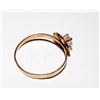 Image 2 : 10K Gold White Topaz Ring Size 6.5