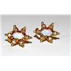 Image 2 : Estate 14K gold Opal Earrings