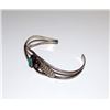 Image 2 : Old Pawn Navajo Sterling Turquoise Coral Cuff Necklace