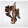 Image 2 : Art Nouveau Sterling Gold Vermeil Floral Brooch