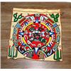Image 2 : Vintage Mexican Hand Embroidered Tapestry Aztec Calendar