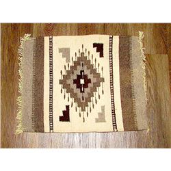 Vintage SouthwesternHand Woven Wool Rug Textile