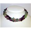 Image 2 : Vintage Amethyst Tourmaline Raw Nugget Necklace