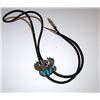 Image 1 : Vintage Southwestern Silver Bolo Tie Peyote Bird