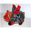 Image 2 : Mexican TALAVERA Flying Pig Piggy Bank Folk Art