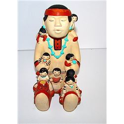 Native American Large Story Teller Figurine