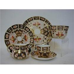 A ROYAL CROWN DERBY IMARI COFFEE SET , early 20th Century marks, pattern 2451, twelve cups/saucer...