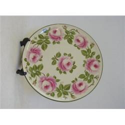 A WEDGWOOD WALL PLAQUE, painted with Wemyss cabbage roses sisgned by the artist, diameter 30cm  7...