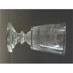 AN HERALDIC GOBLET, c.1850, bucket bowl engraved with the arms and crest of Bamford of Uttoxeter,...