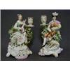 Image 1 : A PAIR OF DERBY BOCAGE CANDLESTICKS, c.1776, figure of Shepherdess and Shepherd, (some old restor...