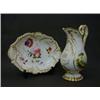 Image 1 : A COALBROOKDALE TYPE EWER, c.1821, a landscape to either side and gilt monogram 'S.R. 1851' heigh...