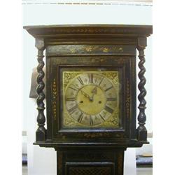 A JOHN SMALLWOOD OF LICHFIELD LONGCASE CLOCK, c.1740, 25cm brass dial, silvered chapter, baroque...