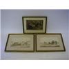 Image 1 : A SERIES OF THREE HAND COLOURED bookplates, framed and glazed, two coaching after Aiken another I...