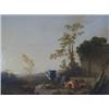 Image 1 : PYNE W.H. ATTRIBUTED, c.1800 'Cattle at Casterne' oils on relined canvas, titled old label on the...