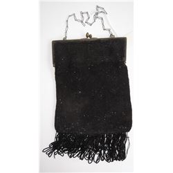 19th c. Jet beaded bag/purse