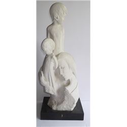 mother with children sculpture by Fisher