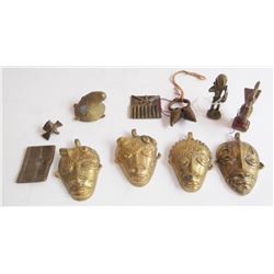 11 pieces assorted Antique brass lot