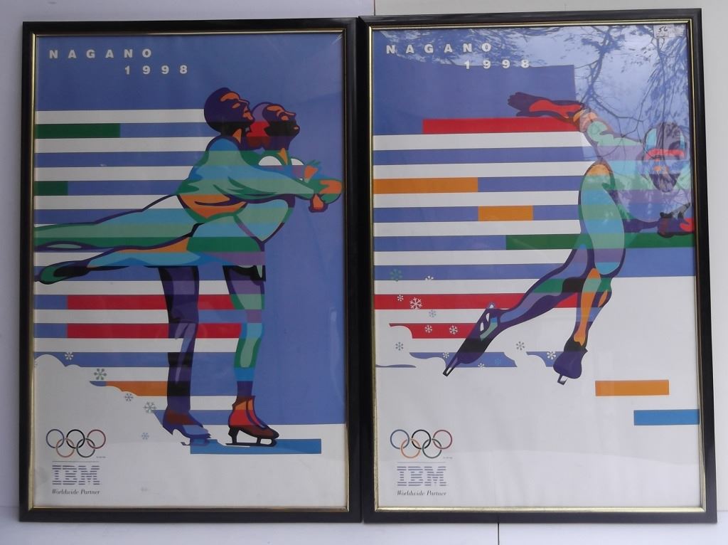 2 1998 Nagano Japan Winter Olympic Games posters