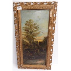 Oil on board landscape scene