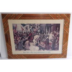 Ornately carved & painted Russian frame