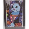 Image 2 : Abstract cat print framed