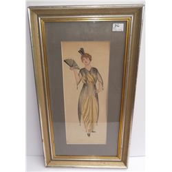 Art Deco Woman watercolor
