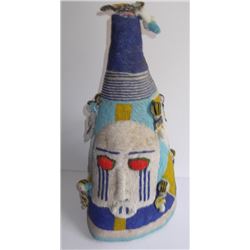 African beaded headdress piece